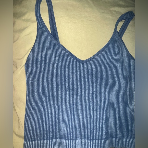 Medium Blue Crop Top - Picture 4 of 5